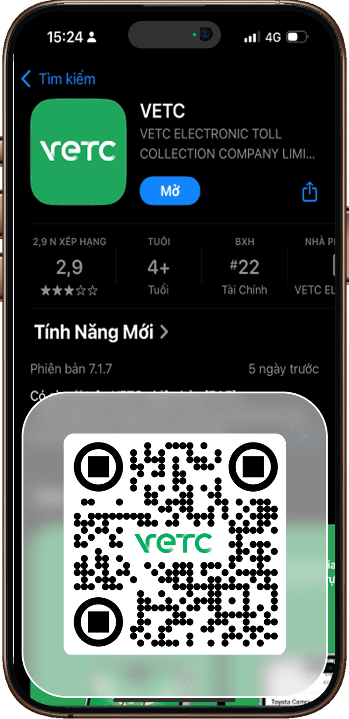 Mở ứng dụng VETC